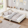 Twin/Full Size Upholstered Daybed - Rivet-Tufted Platform Bed