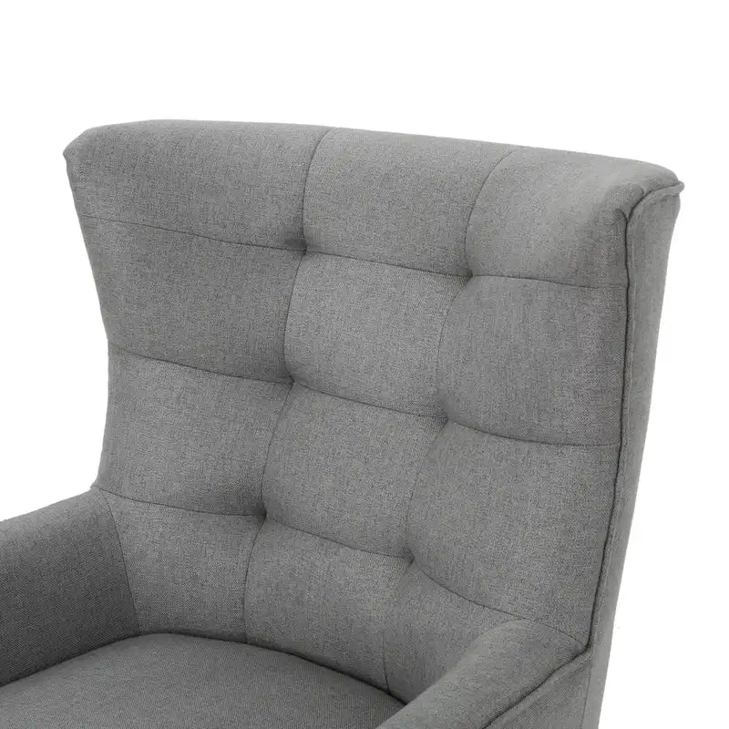 Grey High Back Wingback Chair - 32.5"
