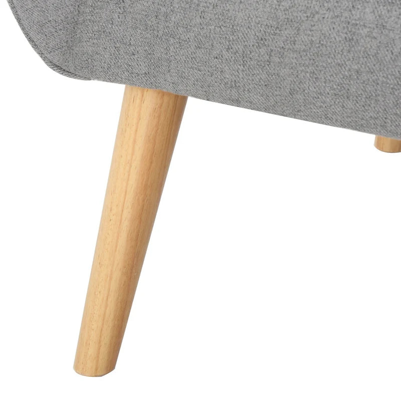 Grey High Back Wingback Chair - 32.5"