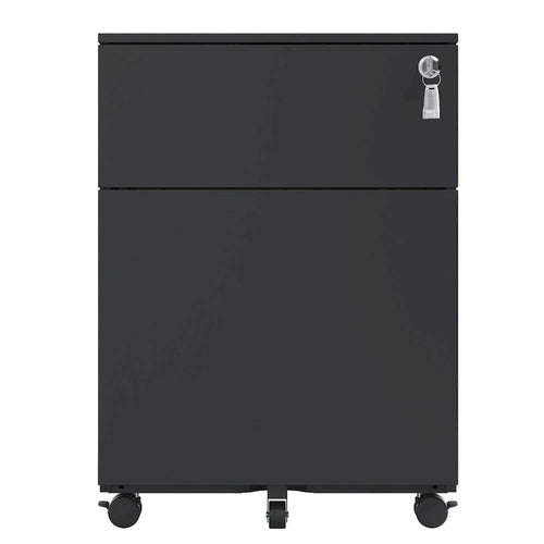 2-Drawer Mobile File Cabinet with Lock - Legal/Letter/A4/F4 Size