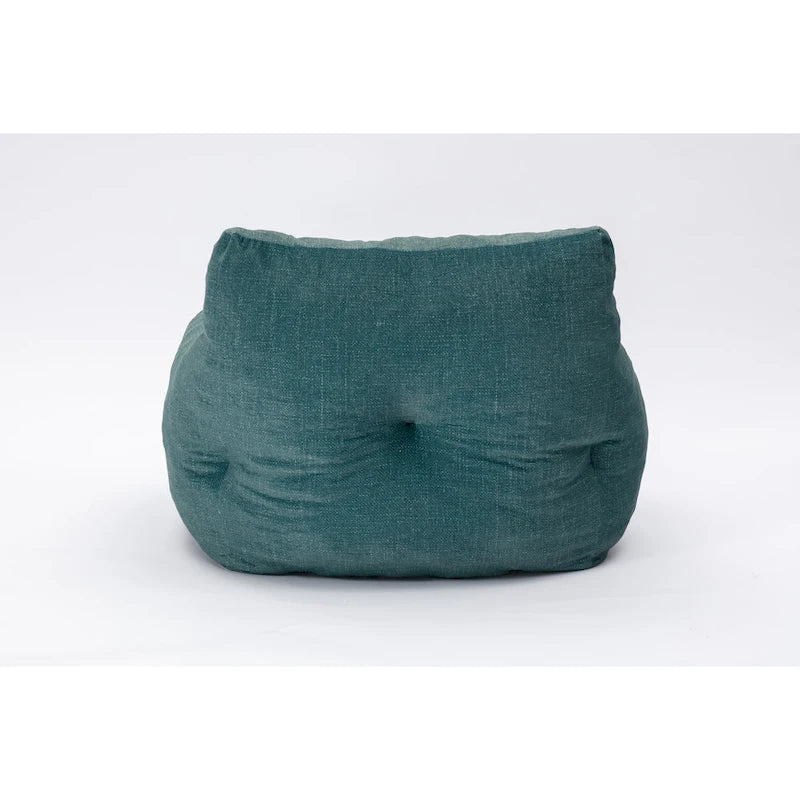 Soft Cotton Linen Fabric Bean Bag Chair Filled With Memory Sponge