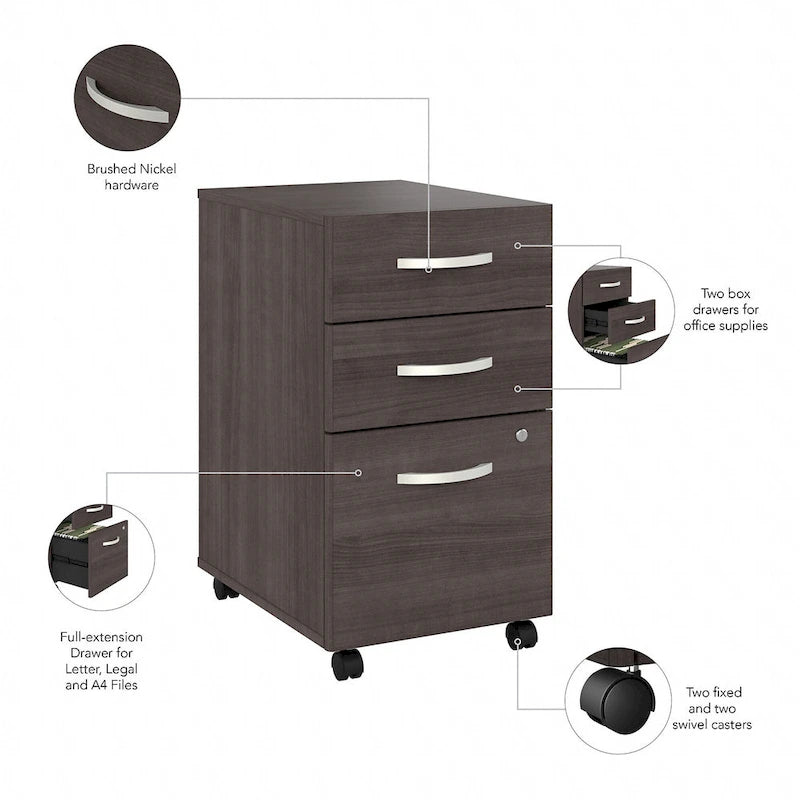 Studio A 60W Computer Desk with Drawers by Bush Business Furniture