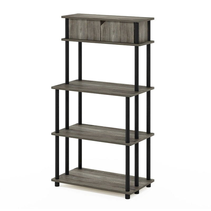 Furinno Turn-N-Tube Toolless Storage Shelf with Top Cabinet