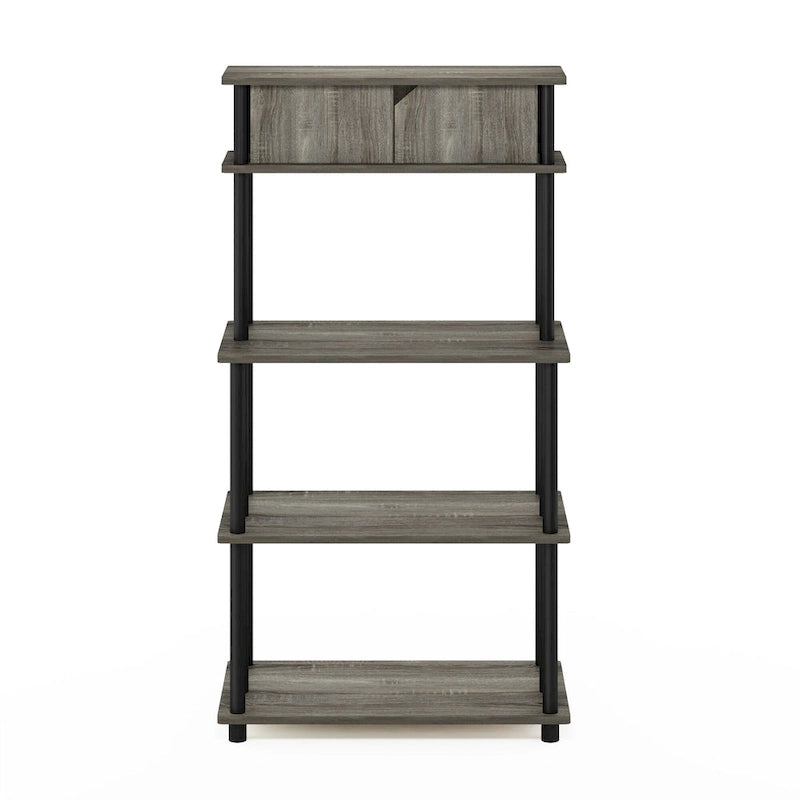 Furinno Turn-N-Tube Toolless Storage Shelf with Top Cabinet
