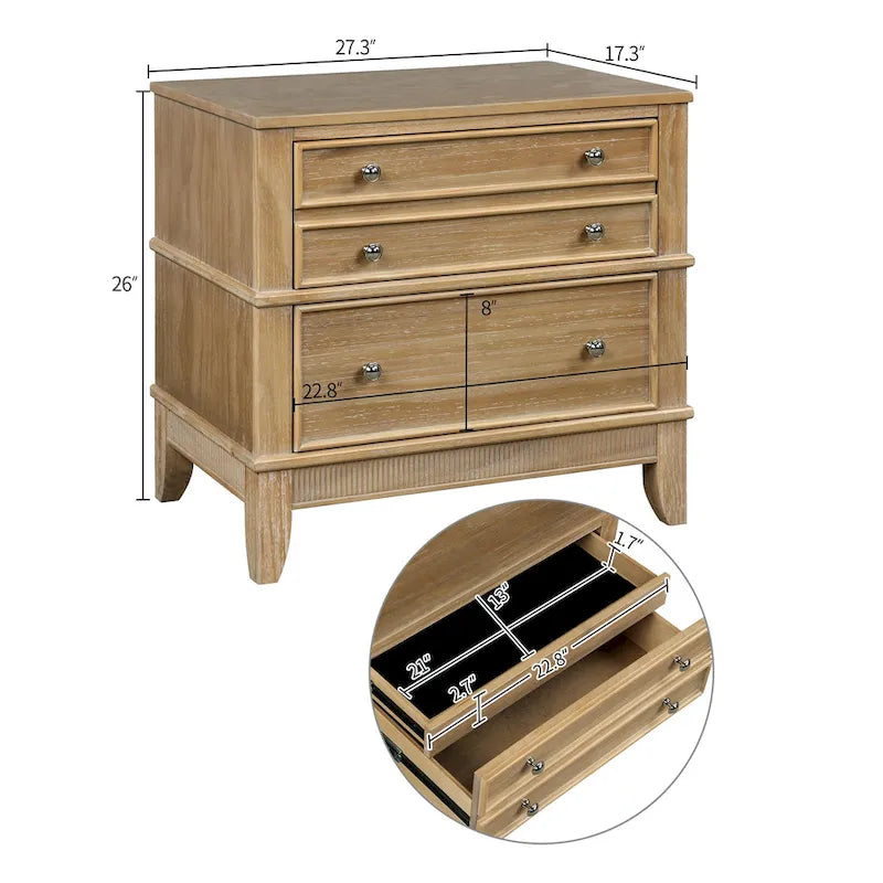 3-Drawer Nightstand