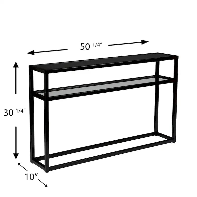 SEI Furniture Baldrick Modern 50 Long Console Table with Shelf