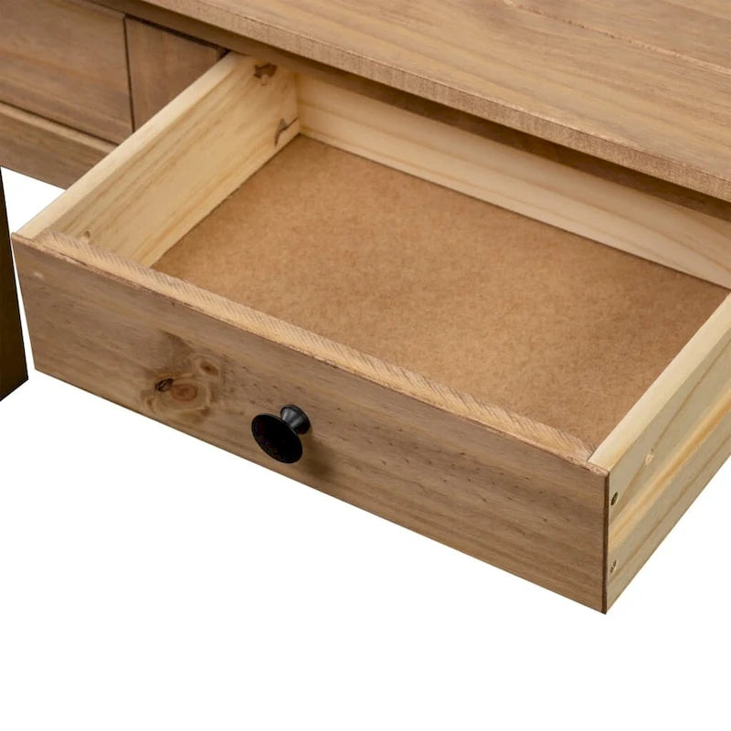 Console Table Entryway Side Table Solid Pine Wood - 43.3 x 15.7 x 28.3