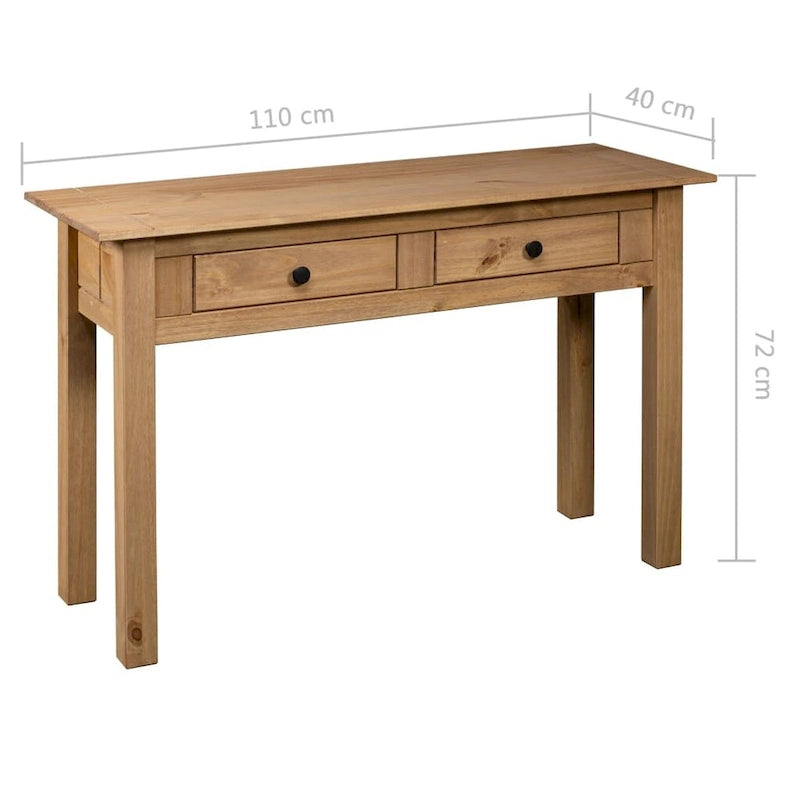 Console Table Entryway Side Table Solid Pine Wood - 43.3 x 15.7 x 28.3