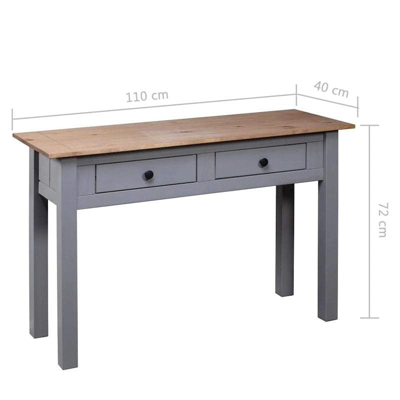 Console Table Entryway Side Table Solid Pine Wood - 43.3 x 15.7 x 28.3