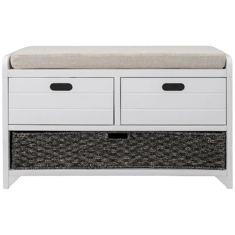 3-drawer Solid Wooden Storage Bench