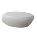43.31Fiberglass Elliptical Coffee Table for Living Room Vintage Table, Irregular Center Table,No Need Assembly