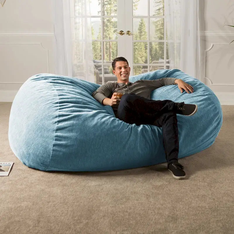 Jaxx 7 Foot Giant Bean Bag Sofa For Adults - Premium Chenille