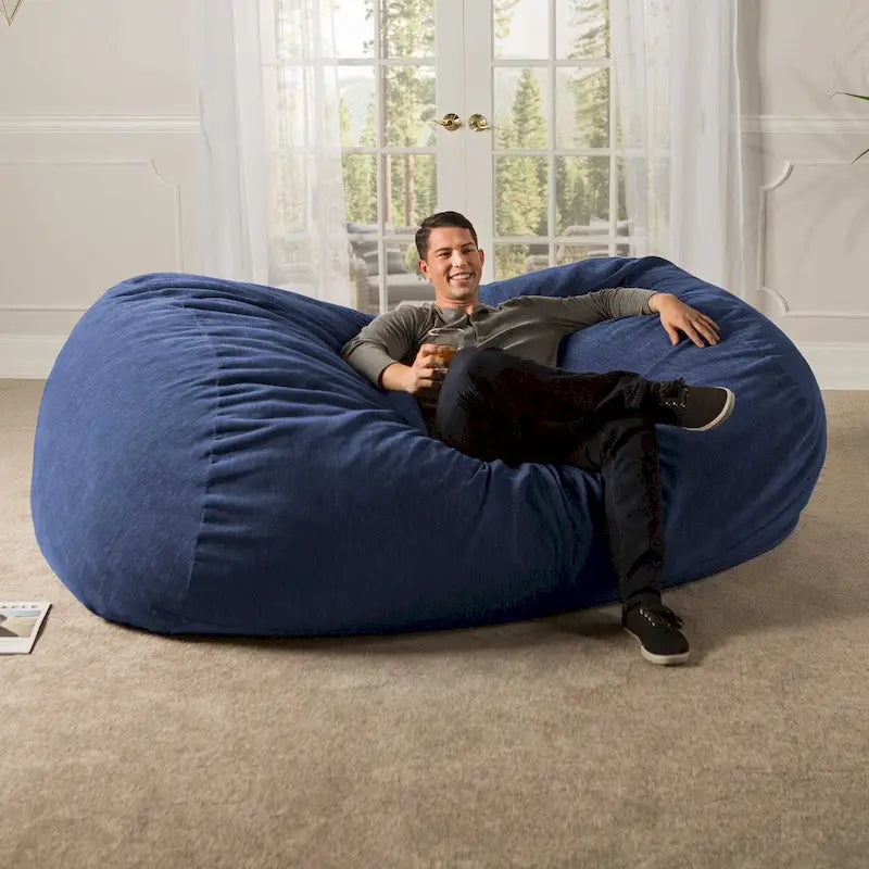 Jaxx 7 Foot Giant Bean Bag Sofa For Adults - Premium Chenille