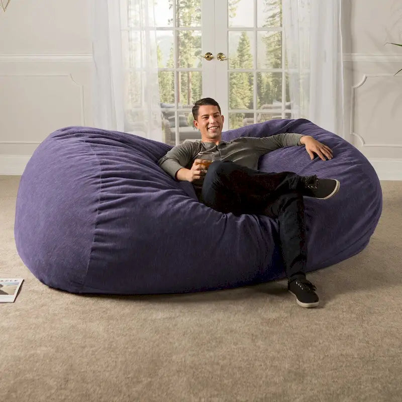 Jaxx 7 Foot Giant Bean Bag Sofa For Adults - Premium Chenille