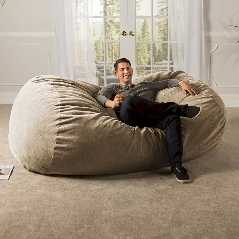 Jaxx 7 Foot Giant Bean Bag Sofa For Adults - Premium Chenille