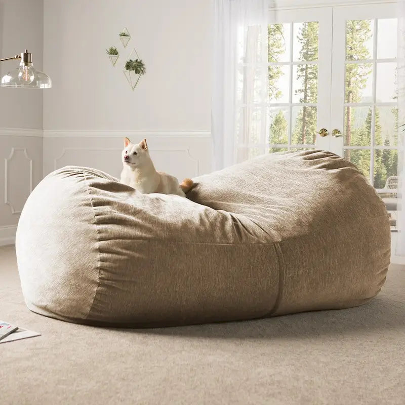 Jaxx 7 Foot Giant Bean Bag Sofa For Adults - Premium Chenille