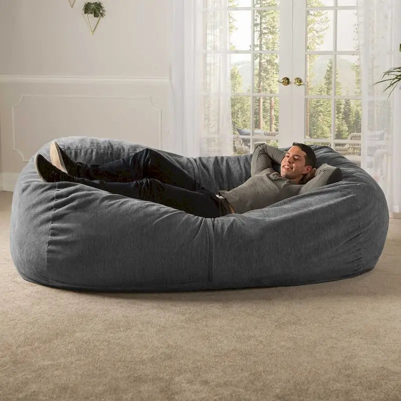 Jaxx 7 Foot Giant Bean Bag Sofa For Adults - Premium Chenille